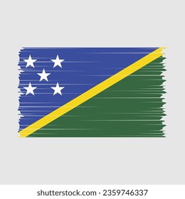 Flag of Solomon national country symbol Vector illustration