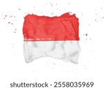 Flag of Solothurn canton of  Switzerland, brush stroke background.  Flag Solothurn on white background. Watercolor style for your design.  EPS10.
