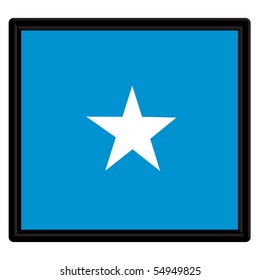 Flag of Somalia with black frame
