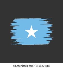 Flagge Somalias mit Pinselstil