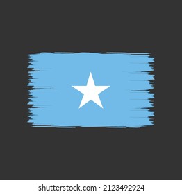 Flag of Somalia with brush style
