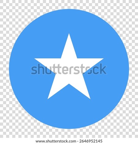 Flag of Somalia. Somalia circle flag logo icon computer vector illustration design. Checkerboard background.