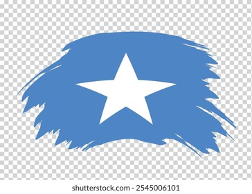Flagge von Somalia mit Not leidendem Pinseleffekt auf isoliertem Hintergrund