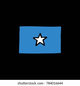 Flag of Somalia doodle icon