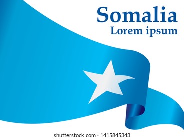 Flag of Somalia, Federal Republic of Somalia. Template for award design, an official document with the flag of Somalia. Bright, colorful vector illustration.