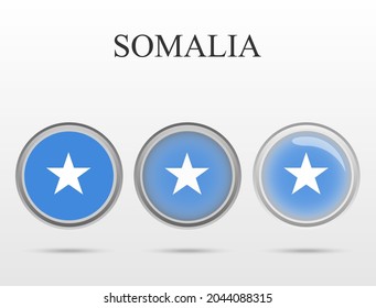Flag of Somalia in the form of a circle