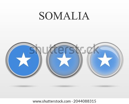 Flag of Somalia in the form of a circle
