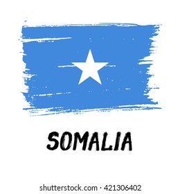 Flag Of Somalia - Grunge