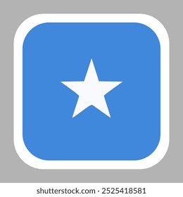 The flag of Somalia. Flag icon. Standard color. flat vector square with rounded corners. Computer illustration. Digital illustration. Vector illustration