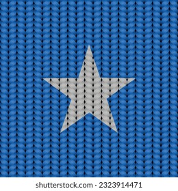 Flag of Somalia on a braided rop.