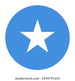 Flag of Somalia round shape, national symbol