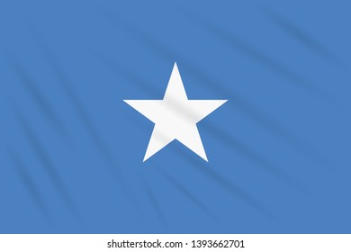 Flag Somalia swaying in wind, realistic vector