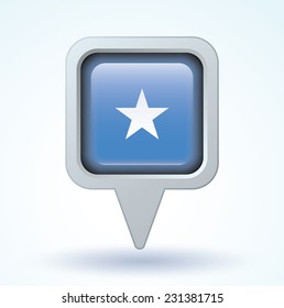  Flag of Somalia, vector illustration