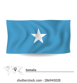 Flag of Somalia - vector illustration