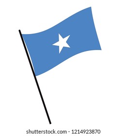 Flag of Somalia , Somalia flag waving isolated vector illustration