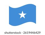 Flag of Somalia. Somalia wavy flag digital vector illustration.