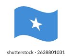 Flag of Somalia. Somalia wavy flag digital vector illustration.
