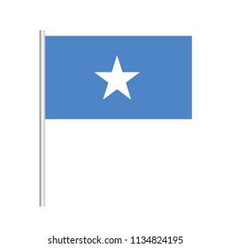 Flag of Somalia.Somalia Icon vector illustration,National flag for country of Somalia isolated, banner vector illustration. Vector illustration eps10.