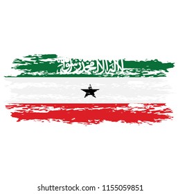 Flag of Somaliland the illustration vector on a white background, brush stroke Design Elements