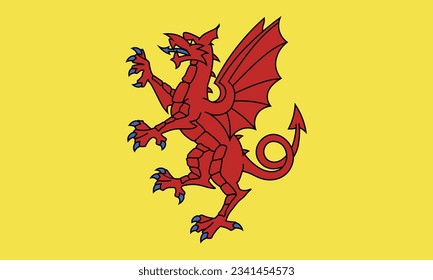 The flag of the Somerset county of England. Vector illustration