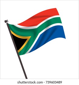 Flag of south africa. south afric Icon vector illustration,National flag for country of south afric isolated, banner vector illustration. Vector illustration eps10.