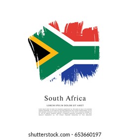 Flag of South Africa, brush stroke background