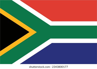 Flag of South Africa country, banner vector illustration. 
