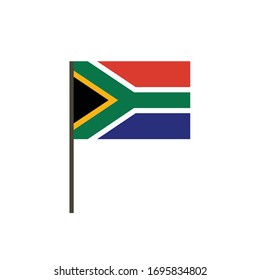 flag of South Africa flat icon, vector illustration