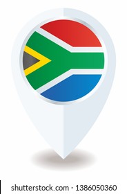 Flag of South Africa, Republic of South Africa. Bright, colorful vector illustration.