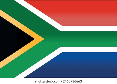 Flag of South Africa Republic using gradient in colors
