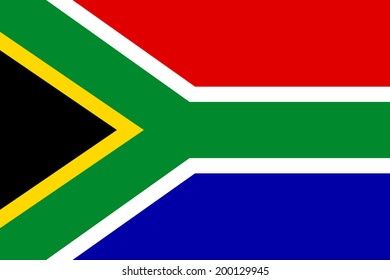 Flag of South Africa. Vector illustration.
