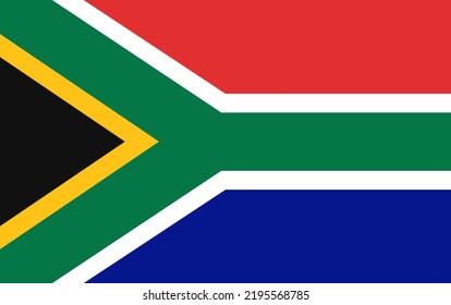 Flag of the South Africa. Vector illustration.