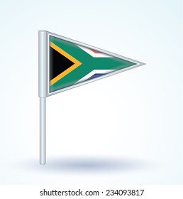 Flag of South africa, vector illustration