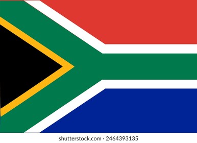 Flag of South Africa. Vector illustration	