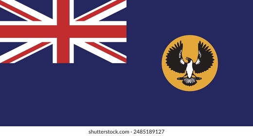 Bandera del estado de Australia del Sur. Ilustración vectorial