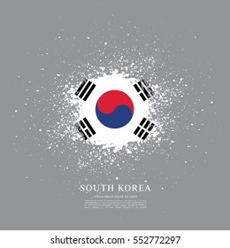 Flag of South Korea, brush stroke background