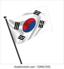 Flag of South Korea. South Korea Icon vector illustration,National flag for country of South Korea isolated, banner vector illustration. Vector illustration eps10.