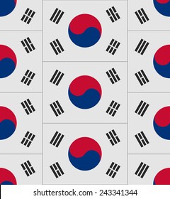 Flag South Korea texture vector illustration 