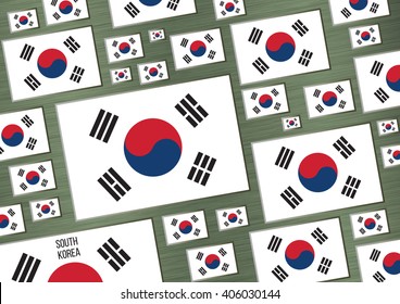 Flag of South Korea. Vector background