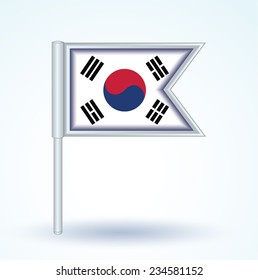 Flag of South korea, vector illustration