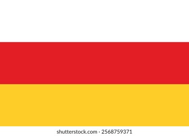 Flag of South Ossetia. South Ossetian tricolor. State symbol of the Republic of South Ossetia.