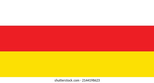 Bandera de Osetia del Sur. Formato vectorial eps10