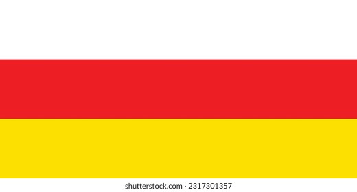 Flag of South Ossetia - Vector illustration.