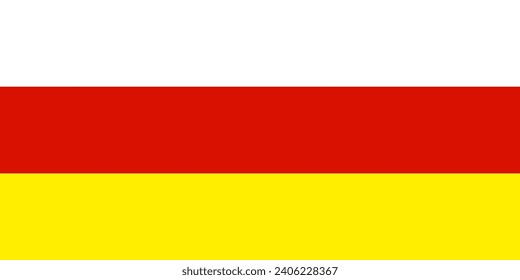 Flag of South Ossetia - Vector illustration.