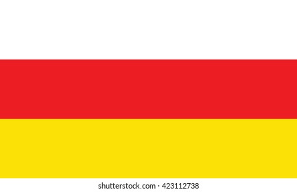 Flag of South Ossetia. Vector illustration