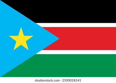 Flag of South Sudan, 3:2 Format, South Sudan Flag
