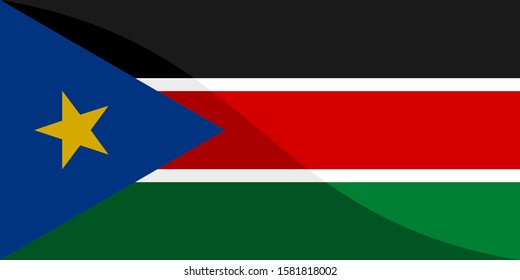 flag of south sudan shiny. vector background
