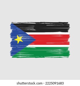 Flag of South Sudan vector illustration