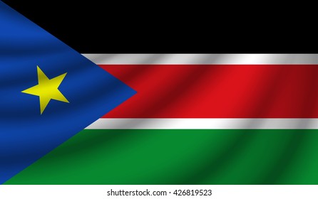 Flag of South Sudan,vector illustration
