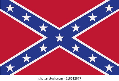 National Flag Confederate States America Vector Stock Vector (Royalty ...